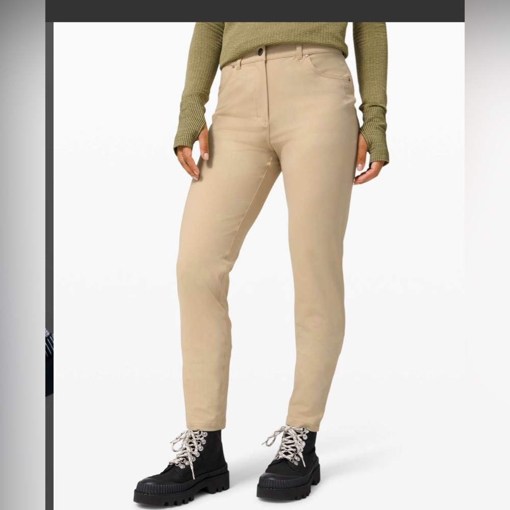 Lululemon City Sleek 5 Pocket Pant 30" Size 4 in Trench Cream